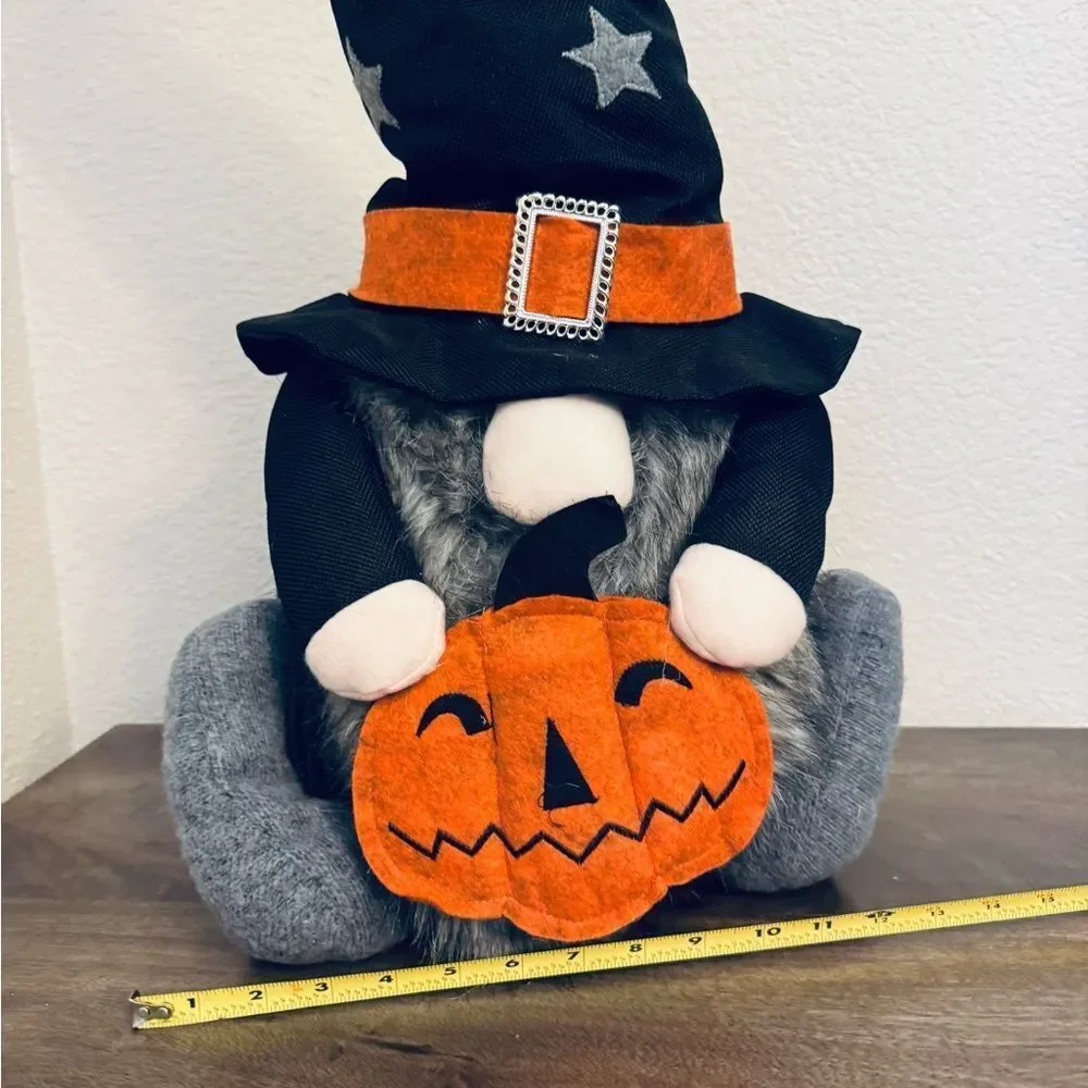 Large Halloween Gnome Weighted Stuffed Figure Decor